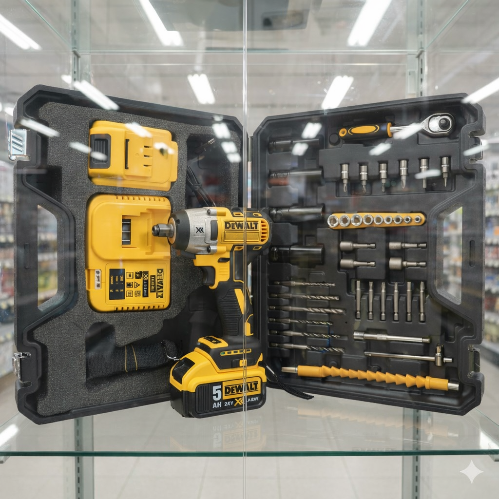 Акумулаторен безчетков ударен гайковерт DeWALT