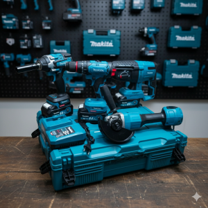 Комплект Перфоратор Винтоверт Ъглошлайф Гайковерт Makita