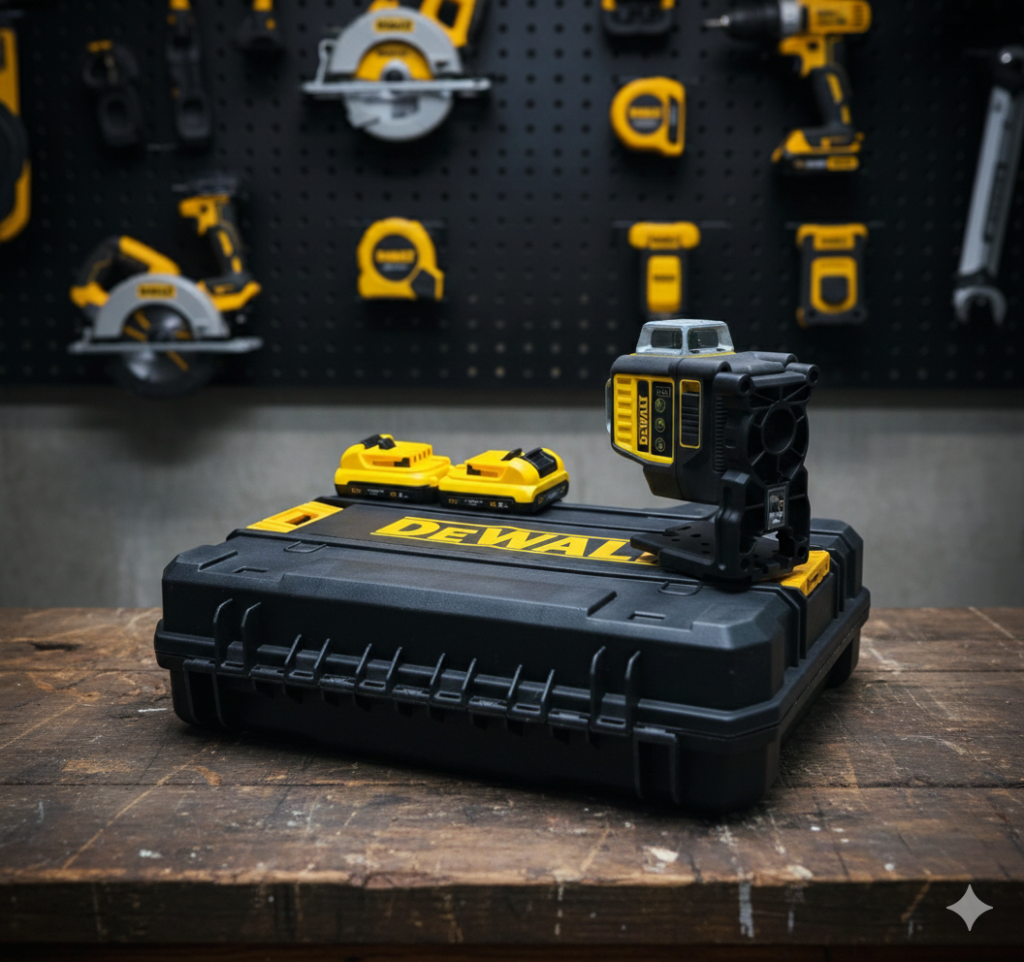 Линеен лазерен нивелир DEWALT с 2 батерии