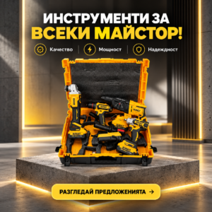 Акумулаторен Комплект 4в1 Гайковерт Винтоверт Перфоратор Ъглошлайф DeWALT
